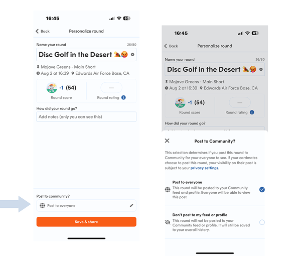 Post your own rounds